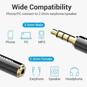 Vention Adapter Audio 3.5mm M / 2.5mm F  Black Metal - BFBB0