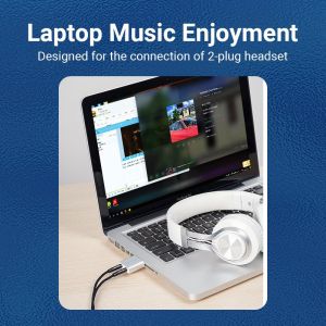 Vention USB Sound card - Headphones, Mic, Silver - VAB-S13