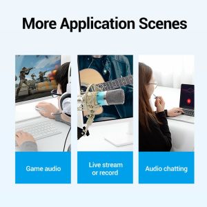 Vention USB Sound card - Headphones, Mic, Silver - VAB-S13