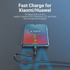 Vention Кабел USB 3.1 Type-C / USB 2.0 AM - 0.5M Black 5A Fast Charge - CORBD