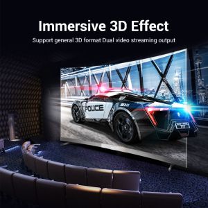 Vention Cable - Display Port v1.2 DP M / M Black 4K 5M - HACBJ