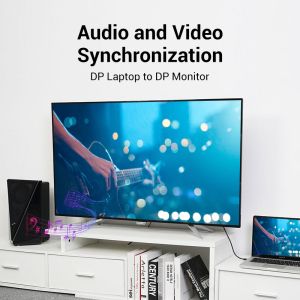 Vention Cable - Display Port v1.2 DP M / M Black 4K 5M - HACBJ