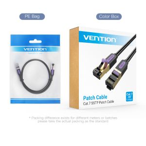 Vention LAN SSTP Cat.7 Patch Cable - 2M Black 10Gbps - ICDBH