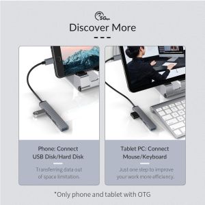 Orico USB3.0/2.0 HUB 4 port - Type-C input - AH-13-GY