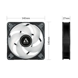 Ventilator Arctic Ventilator 140 mm P14 PWM PST A-RGB 0dB (negru)