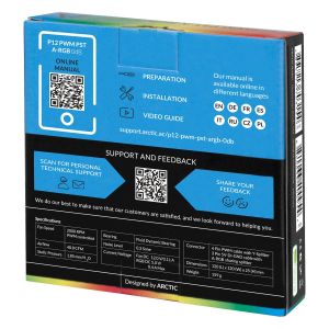 Ventilator Arctic Ventilator 120 mm P12 PWM PST A-RGB 0dB (negru)