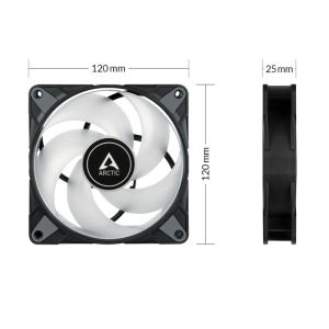 Ventilator Arctic Ventilator 120 mm P12 PWM PST A-RGB 0dB (negru)