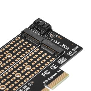 Makki Adaptor M2 SSD NVMe+SATA (M-key+B-key) la adaptor PCI Express 3.0 4x - MAKKI-M2-PCIE-2X