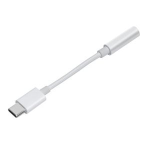 Makki Adapter Type-C M to 3.5mm audio jack 4P F, White - MAKKI-CBL-C-AUDIO-WH