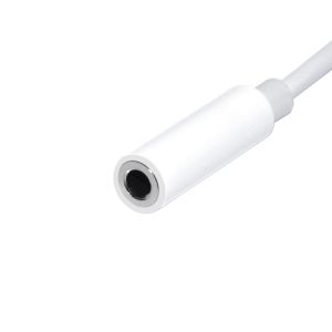 Makki Adapter Type-C M to 3.5mm audio jack 4P F, White - MAKKI-CBL-C-AUDIO-WH