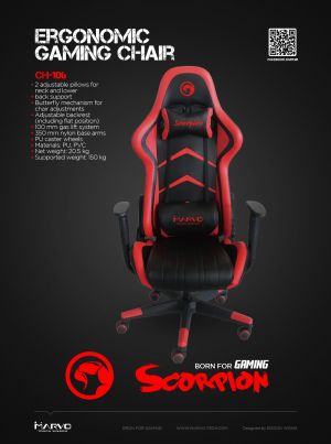 Scaun gaming Marvo Scaun gaming CH-106 Negru/Rosu