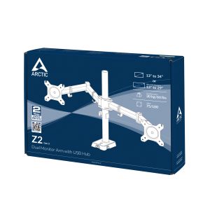 Stand Arctic pentru două monitoare Desk Mount Dual Monitor 4xUSB - Z2 - Gen 3
