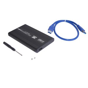 Carcasa externa Makki pentru hard disk Carcasa externa 2.5" SATA USB3.0 Aluminiu Negru