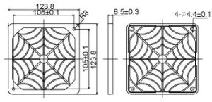 Evercool Fan Filter Plastic - 120mm