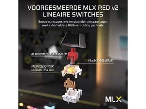 Corsair K70 CORE TKL RGB Wireless/Bluetooth Mechanical Gaming Keyboard, Corsair MLX Red Switch