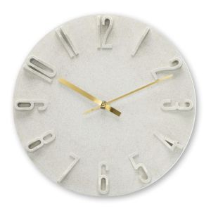 Hama "Corfu" Wall Clock, &Oslash; 30 cm, Quartz Clock, Analogue, 3D Numerals, beige