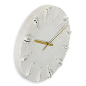 Hama "Corfu" Wall Clock, &Oslash; 30 cm, Quartz Clock, Analogue, 3D Numerals, beige