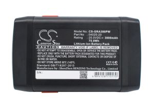 Camera Battery for Lawn Mower  GARDENA 648872, 8838, Accu-Spindelmaher 380 Li, 04025-20  25V 3000mAh Cameron Sino