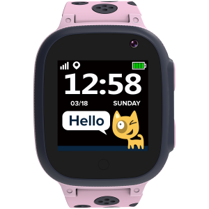 CANYON Sandy KW-34, Ceas inteligent pentru copii, ecran colorat de 1,44 inch, funcție GPS, card Nano SIM, 32+32MB, GSM(850/900/1800/1900MHz), baterie 400mAh, compatibilitate cu iOS și Android, roz, gazdă: 52,9 *40,3*14,8mm, curea: 230*20mm, 42g
