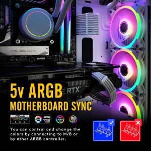 Fans EZDIY-FAB Moonlight Black RGB PWM 120mm - 3 Pack