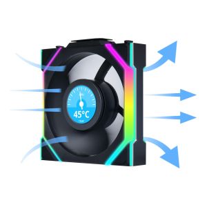 Lian Li UNI FAN SL Wireless LCD ARGB PWM Fan - 120 mm Black
