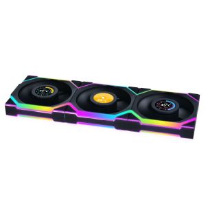 Triple Fan Pack Lian Li UNI FAN SL Wireless LCD ARGB PWM - 120 mm Black