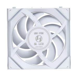 Triple Fan Pack Lian Li UNI FAN SL Wireless LCD ARGB PWM Reverse Blade - 120 mm White