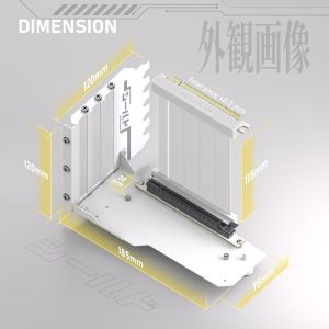 EZDIY-FAB Vertical PCIe 4.0 GPU Mount Bracket Graphic Card Holder 90° Riser Cable