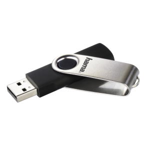 Stick de memorie USB HAMA Rotate, 64 GB, USB 2.0, 10 MB/s, negru
