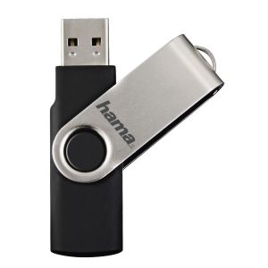 Stick de memorie USB HAMA Rotate, 64 GB, USB 2.0, 10 MB/s, negru