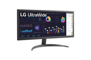 Monitor LG 26WQ500-B, 25.7" UltraWide AG, IPS Panel, 1ms MBR, 5ms, CR 1000:1, 250 cd/m2, 21:9, 2560x1080, HDR 10, sRGB over 99%, AMD FreeSync, 75Hz, Reader Mode , HDMI, Headphone Out, Tilt, Headphone Out, Black