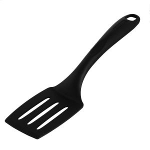 Spatula Tefal 2745112, Bienvenue, Spatula mica, Instrument de bucatarie, Cu gauri, Pana la 220°C, Se poate masina de spalat vase, negru