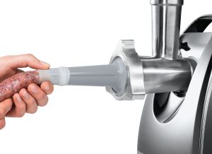 Месомелачка Bosch MFW67450, Meat mincer, ProPower 2000W, 3,5 kg/min, nr. 8, 3 sieves, kebbe attachment, juice extractor, reverse function, fruit press