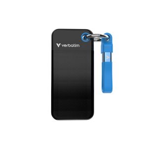 Verbatim Pocket SSD USB 3.2 Gen 2 2TB Black/Blue Hard Drive