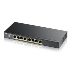 Switch ZyXEL GS1900-8HP, 8 porturi GbE L2 PoE Smart Switch, 802.3at, desktop, fără ventilator, 70 W