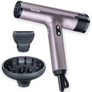 Hair dryer Beurer HC 100 Excellence Hair dryer, ECO technology, lightweight and ergonomic, Slim, magnetic nozzle and diffuser, Ion function, 4 temperature and blower settings, Integrated memory function