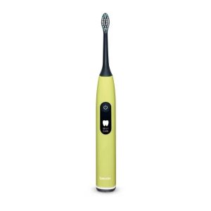 Electric toothbrush Beurer SC 50 splashy lemon Electric Sonic Toothbrush, up to 80,000 mov/min, 5 cleaning programs: Clean, Sensitive, Polish, Gum Care, Whiten, Pressure sensor, 2-min. timer, Incl. 2 toothbrush heads and magnetic charging plate, 2