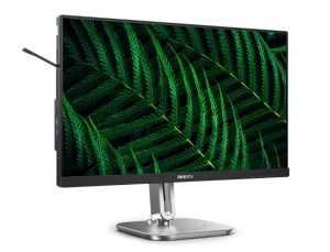 Monitor Philips 24B2G5200, 23.8" IPS WLED, 1920x1080@100Hz, 4ms GtG, 300cd m/2, 1000:1, 50M:1 DCR, Adaptive Sync, FlickerFree, Blue Light tech., 3Wx2, Tilt, Height Adjust, Pivot, Swivel, D-SUB, HDMI, DP, USB hub