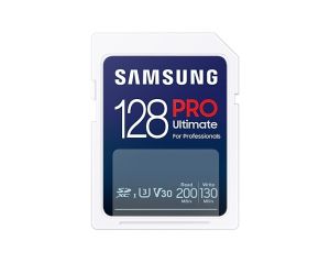 Memory Samsung 128GB SD Card PRO Ultimate with USB Reader, U3, V30 , Read 200MB/s - Write 130MB/s