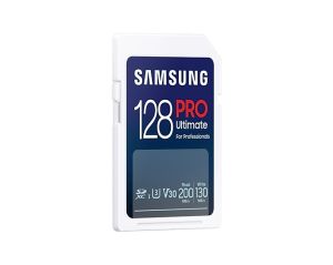 Memory Samsung 128GB SD Card PRO Ultimate with USB Reader, U3, V30 , Read 200MB/s - Write 130MB/s