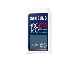 Memory Samsung 128GB SD Card PRO Ultimate with USB Reader, U3, V30 , Read 200MB/s - Write 130MB/s