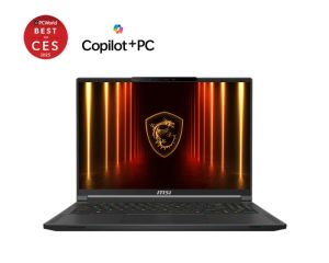 Laptop MSI Stealth A16 AI+ A3XWHG, NVIDIA GeForce RTX 5070 Ti 12GB GDDR7 992 AI TOPS, AMD Ryzen AI 9 HX 370 (12C, 24T, Up to 5.1 GHz 24 MB L3), 16" 16:10 QHD+ (2560x1600) OLED, 240hz, 1ms, 32GB DDR5 LPDDR5x-7500, 2TB PCIe Gen4x4 SSD, Wi-Fi 7, Windows 11