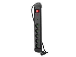 Lanberg surge protector sp1 1.5m 5x french outlets black power strip