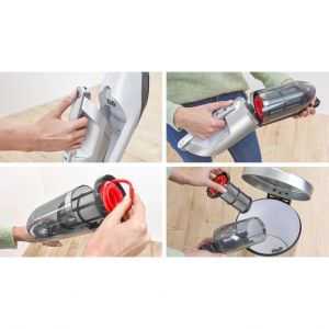 Прахосмукачка Bosch BCH3P2301, Cordless Handstick Vacuum cleaner 2 in 1 Flexxo Gen2, Serie 4, 2 Ah, 23V, 81 dB(A), AllFloor Power Brush with LED, White