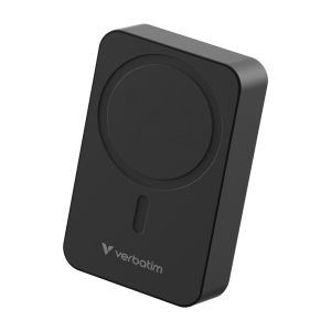 Verbatim Charge 'n' Go Essentials Power Bank Magnetic Wireless 20000mAh Black External Battery