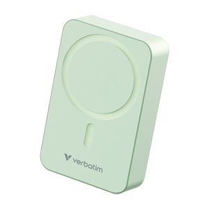 Verbatim Charge 'n' Go Essentials Power Bank Magnetic Wireless 20000mAh Green