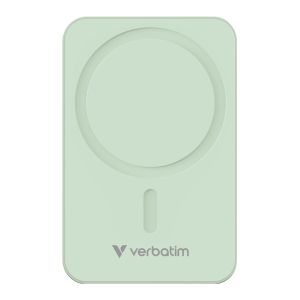 Verbatim Charge 'n' Go Essentials Power Bank Magnetic Wireless 20000mAh Green