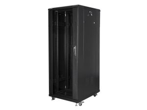 Communication cabinet Lanberg rack cabinet 19" free-standing 32U / 600x800 self-assembly flat pack, black