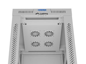 Communication cabinet Lanberg rack cabinet 19" free-standing 42U/600x800 (flat pack) with glass door lcd gray v2