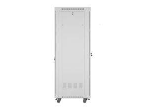 Communication cabinet Lanberg rack cabinet 19" free-standing 42U/600x800 (flat pack) with glass door lcd gray v2